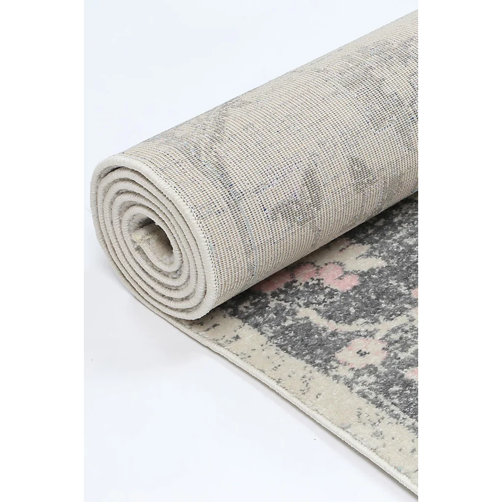 Delicate Madeleine Grey Ivory Rug 160x230 - Home & Garden