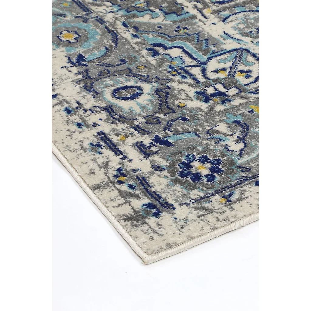 Delicate Melissa Ivory Blue Rug 80x300 - Home & Garden
