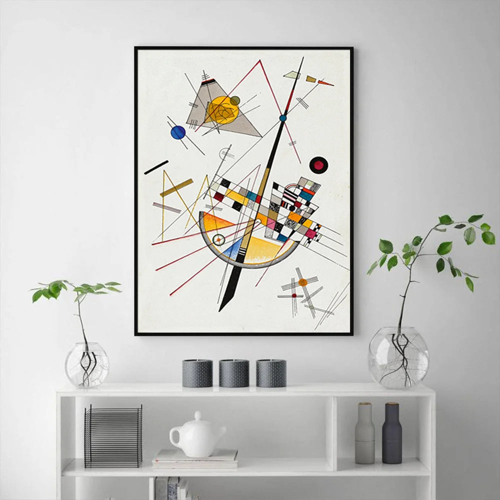 Delicate Tension By Wassily Kandinsky Wall Art - Black