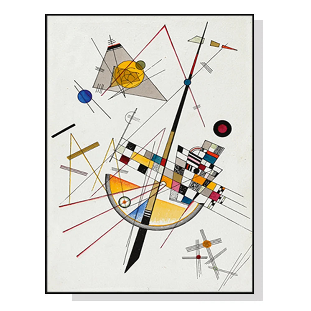 Delicate Tension By Wassily Kandinsky Wall Art - Black