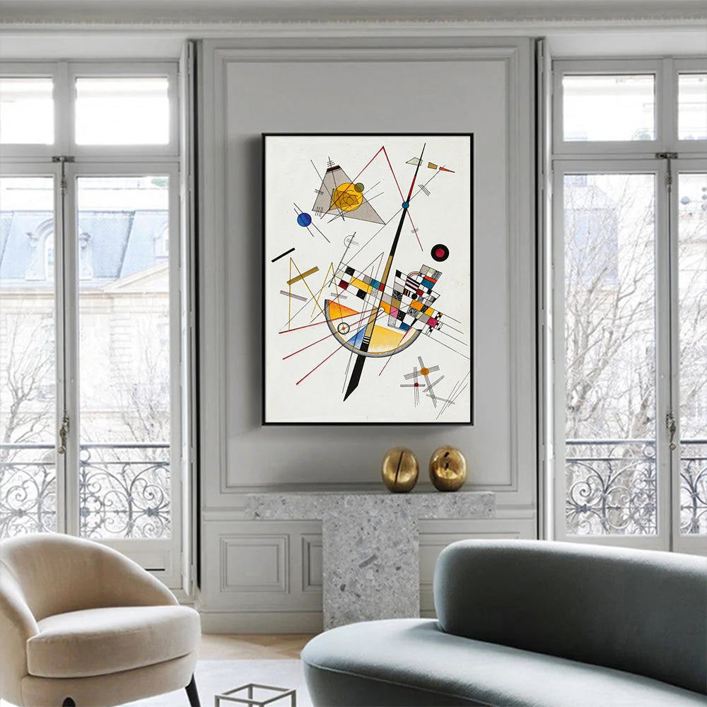 Delicate Tension By Wassily Kandinsky Wall Art - Black