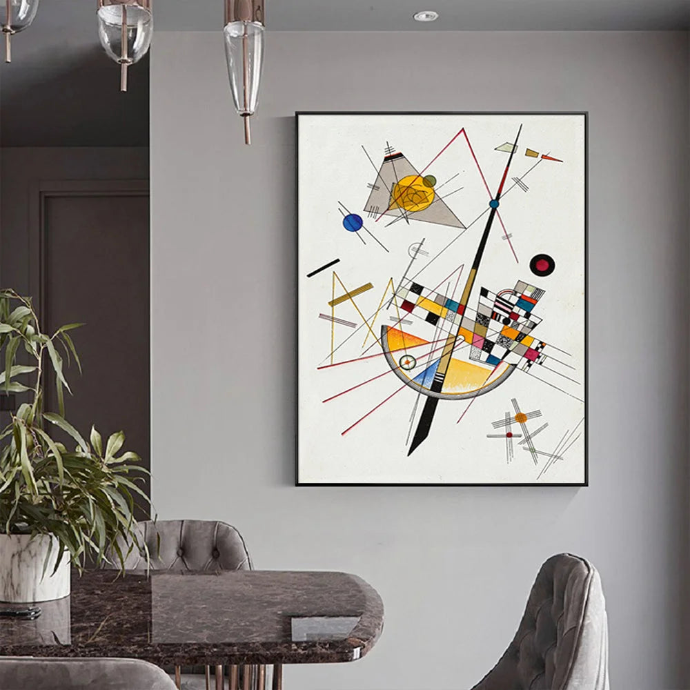 Delicate Tension By Wassily Kandinsky Wall Art - Black