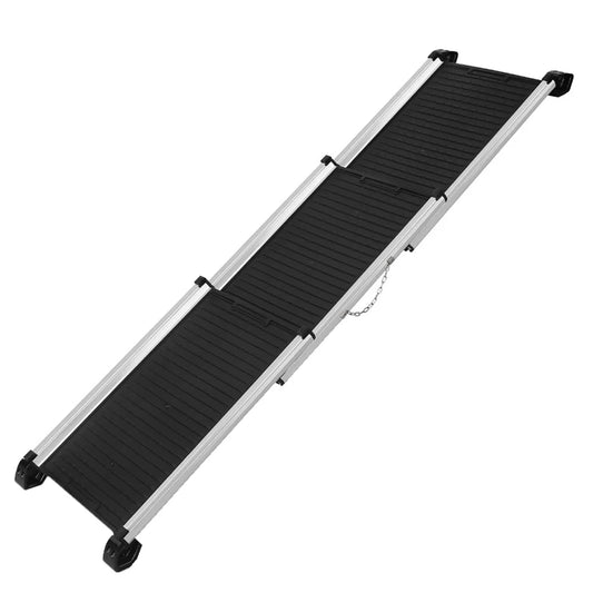 Deluxe Aluminium Foldable Pet Ramp - Black - Dog Supplies