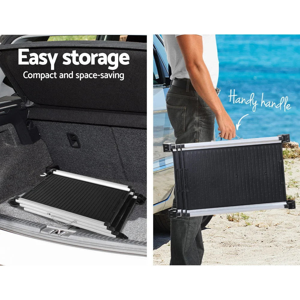 Deluxe Aluminium Foldable Pet Ramp - Black - Dog Supplies