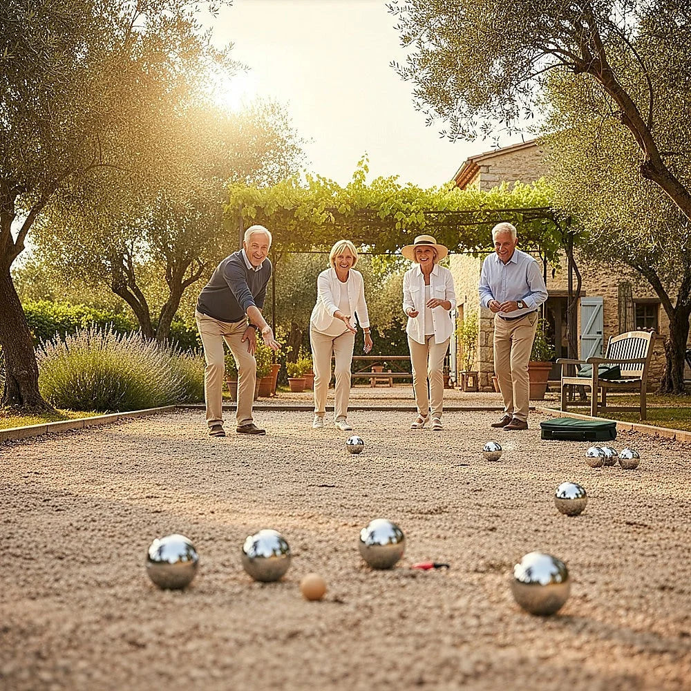 Deluxe Boules Bocce 8 Alloy Ball Set - Games