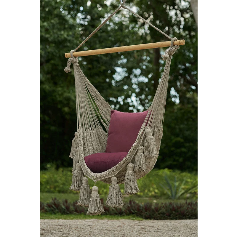 Deluxe Hammock Swing Chair in Plain Dream Sands - Home &