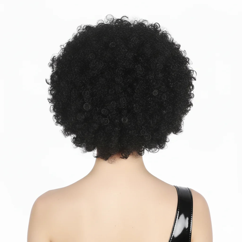 DELUXE JUMBO BLACK AFRO WIG Costume Party Fancy Curly Hair