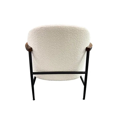 Denmark Arm Chair Polyester Fabric Upholstery with Wooden