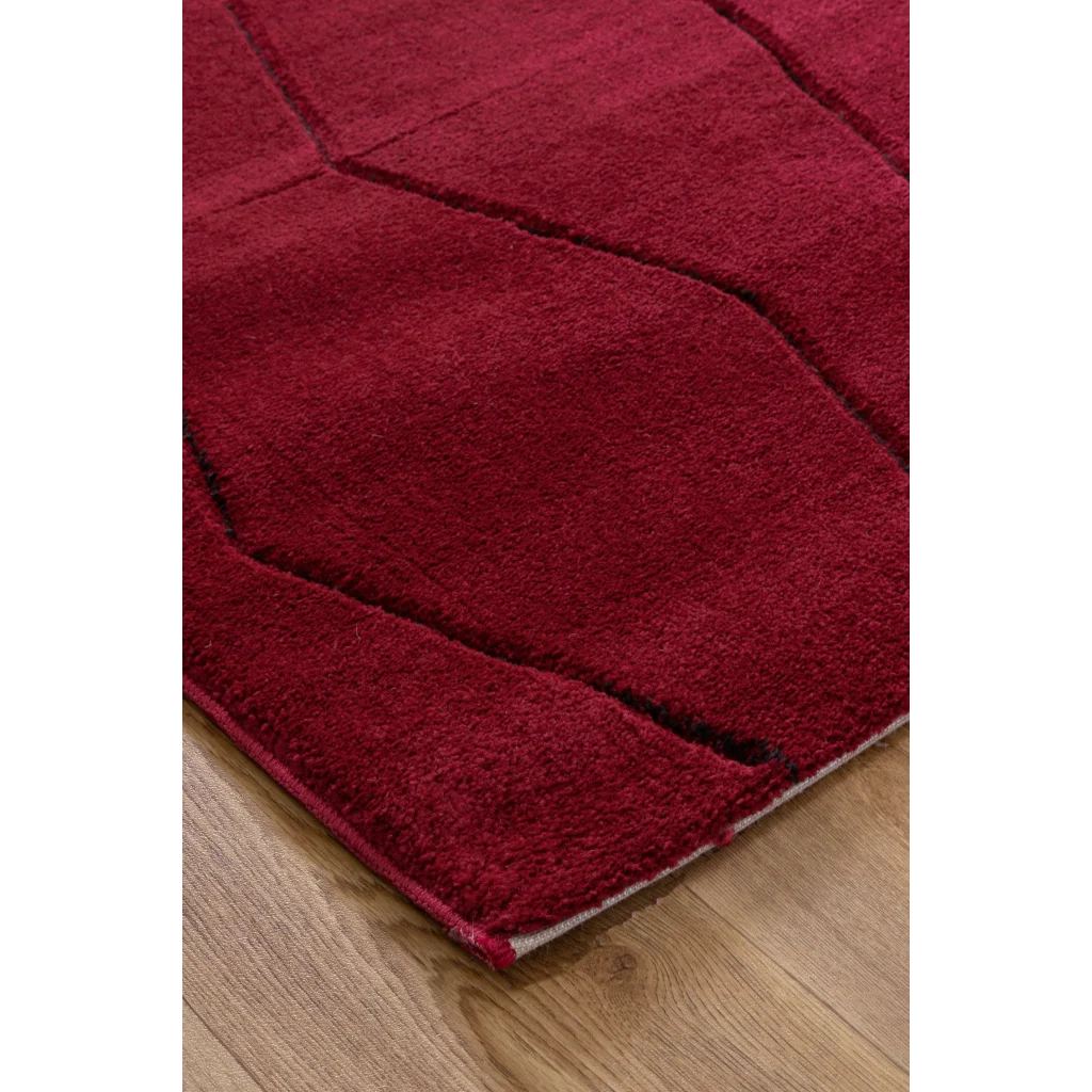 Denver Rug 018159A Red Antrasit 240x330 - Home & Garden