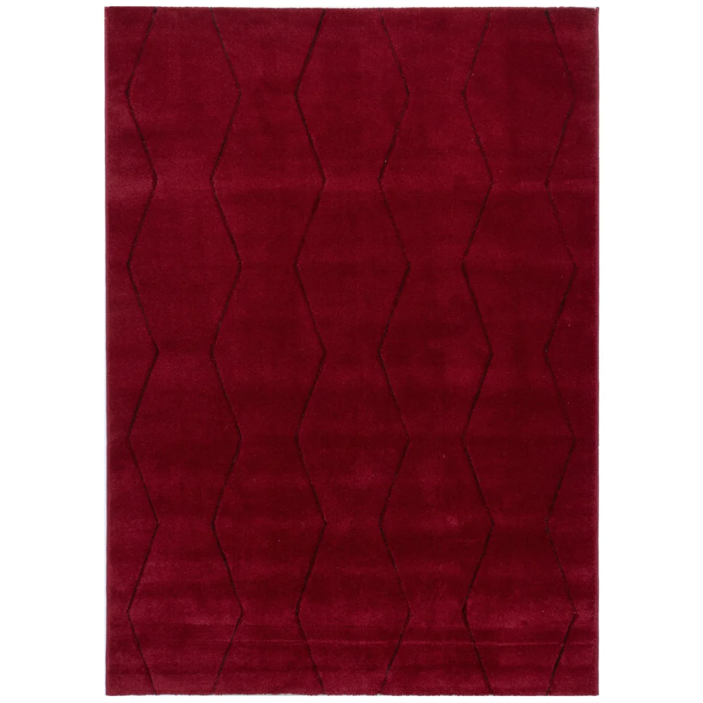 Denver Rug 018159A Red Antrasit 240x330 - Home & Garden
