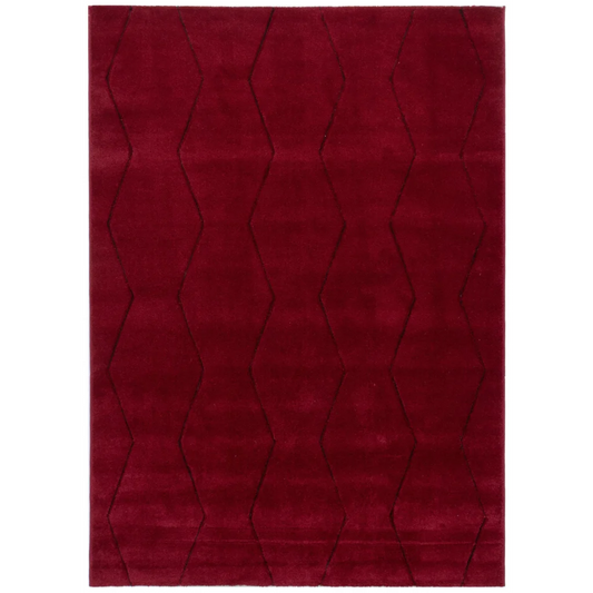 Denver Rug 018159A Red Antrasit 240x330 - Home & Garden