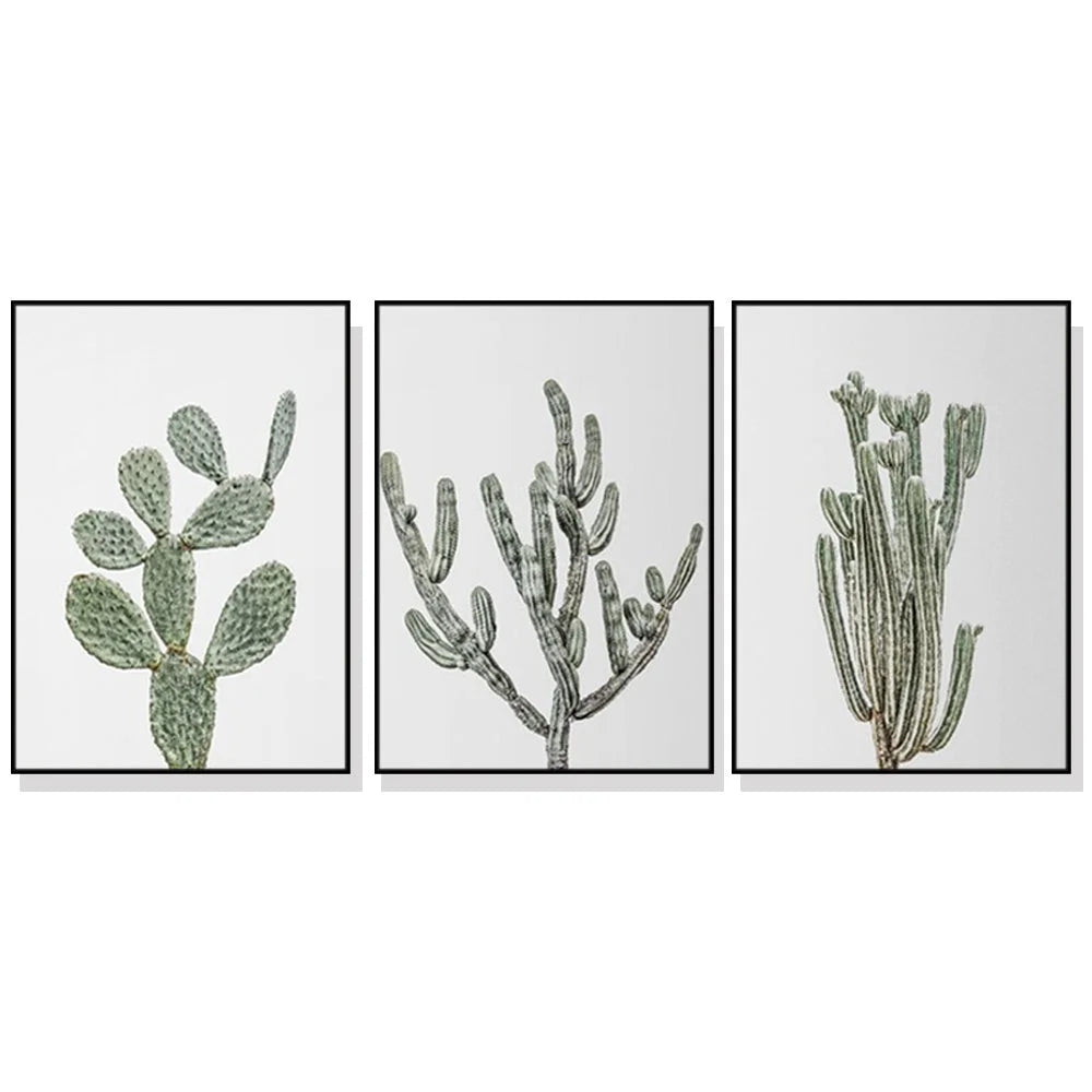 Desert Wall Art Canvas 70cmx100cm 3 Sets Black Frame - Home