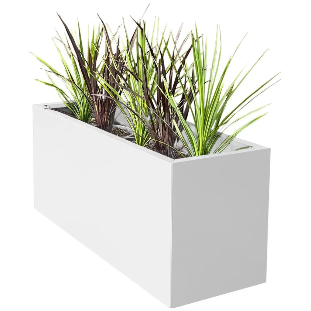 Designer Planter Box 900 x 340 x 400mm Vibrant White - Home