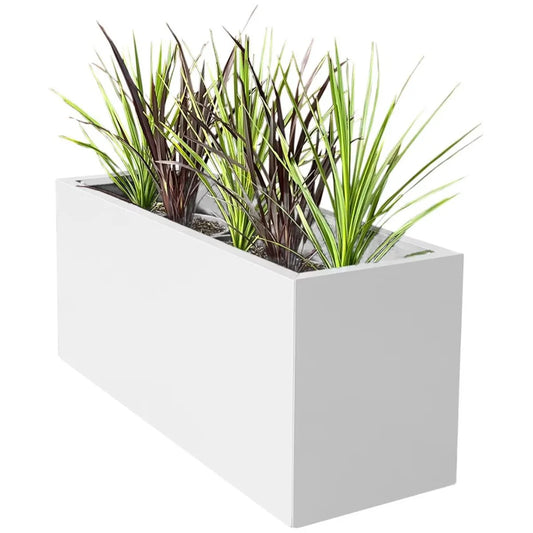 Designer Planter Box 900 x 340 x 400mm Vibrant White - Home