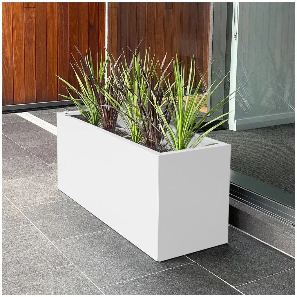 Designer Planter Box 900 x 340 x 400mm Vibrant White - Home