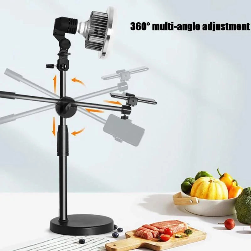 Desktop Photography Stand Kit with Mushroom Fill Light