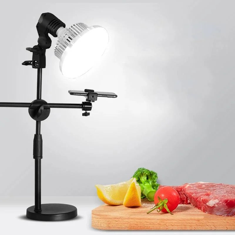 Desktop Photography Stand Kit with Mushroom Fill Light