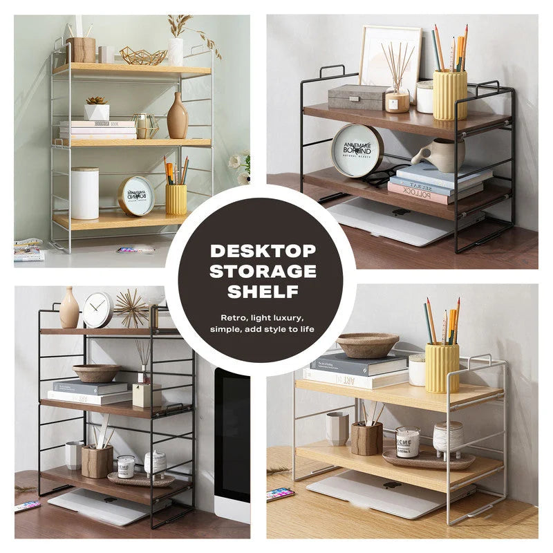 Desktop Storage Rack Bookshelf Office - Furniture