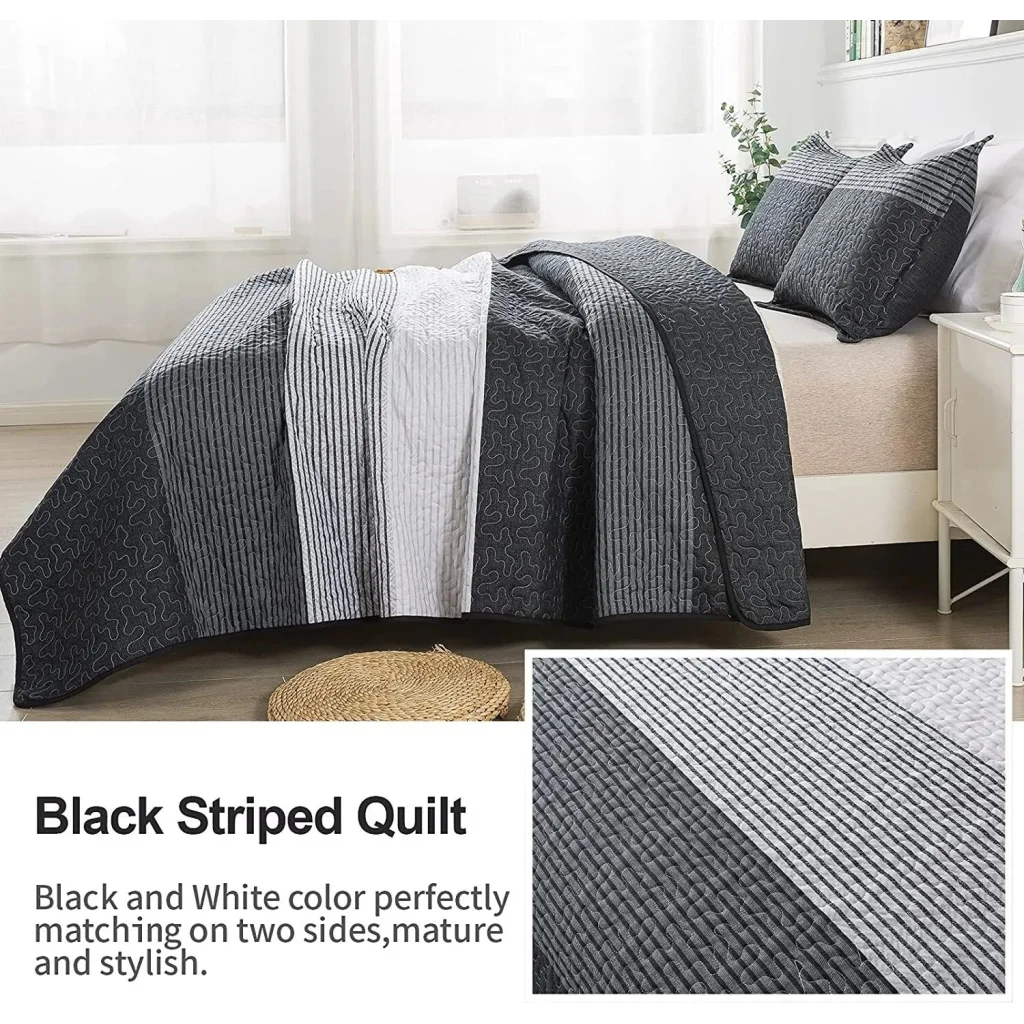 Detailed Quilted Bedspread & Pillowcases Set - A Signature