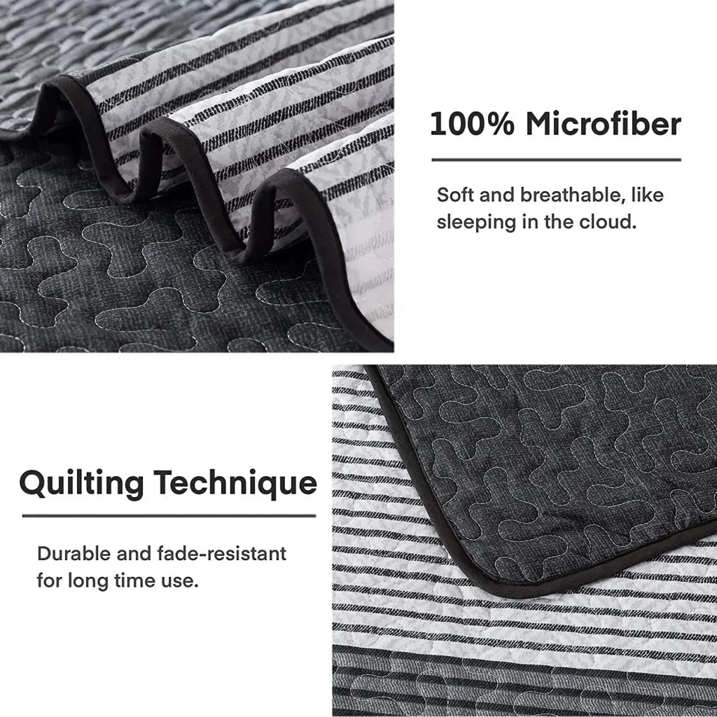 Detailed Quilted Bedspread & Pillowcases Set - A Signature