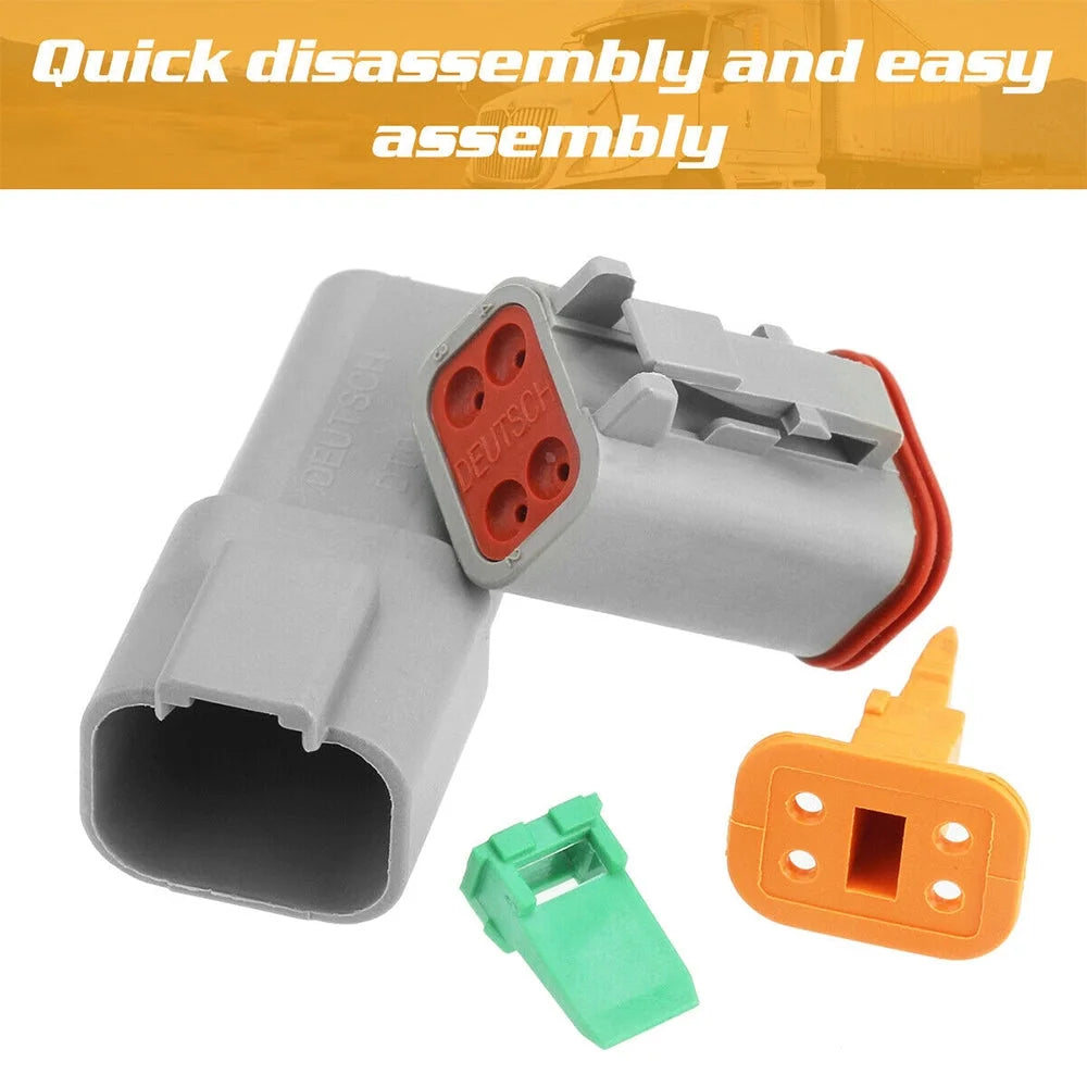 Deutsch dt connector with colour and construction cues