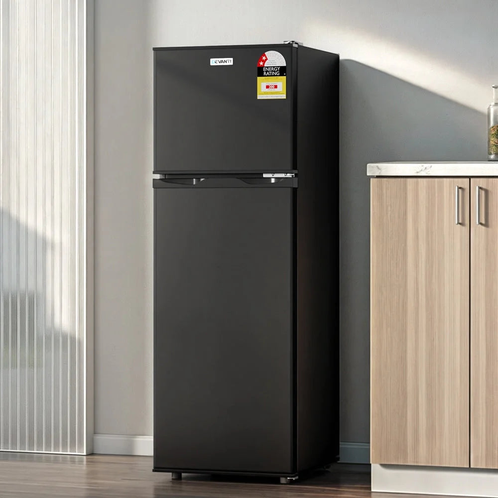 Black 122l mini bar fridge for bar drinks and kitchen overflow storage