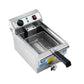 Electric deep fryer with w basket lid