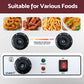 Stainless steel electric deep fryer with surface detail shown