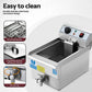 Devanti 3000W Electric Deep Fryer 10L Stainless Steel w