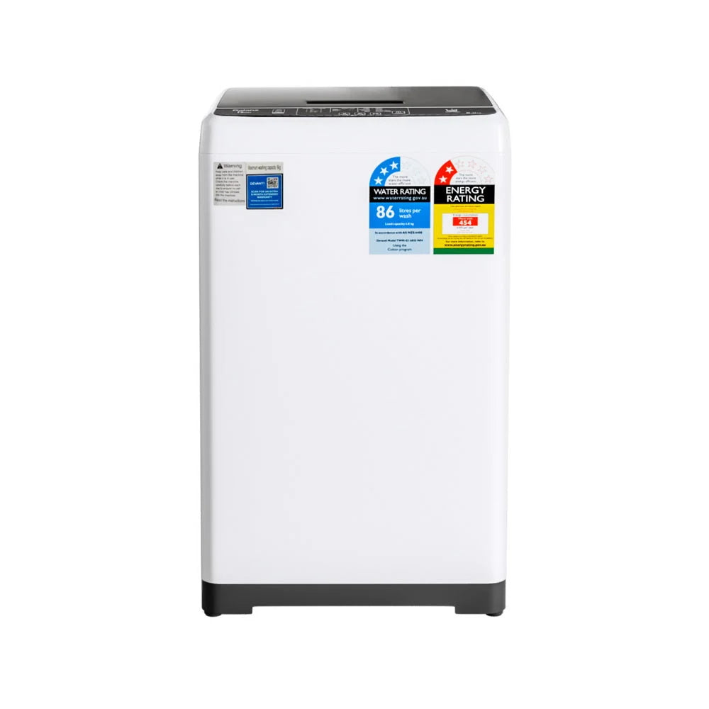 White 6kg top load washing with machine appliances
