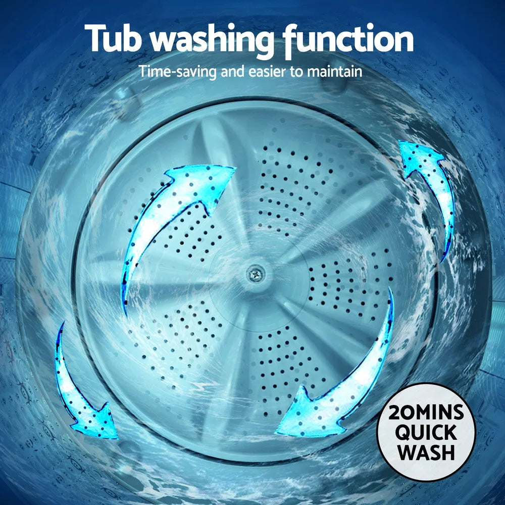 Devanti 6kg Top Load Washing Machine White appliances washers