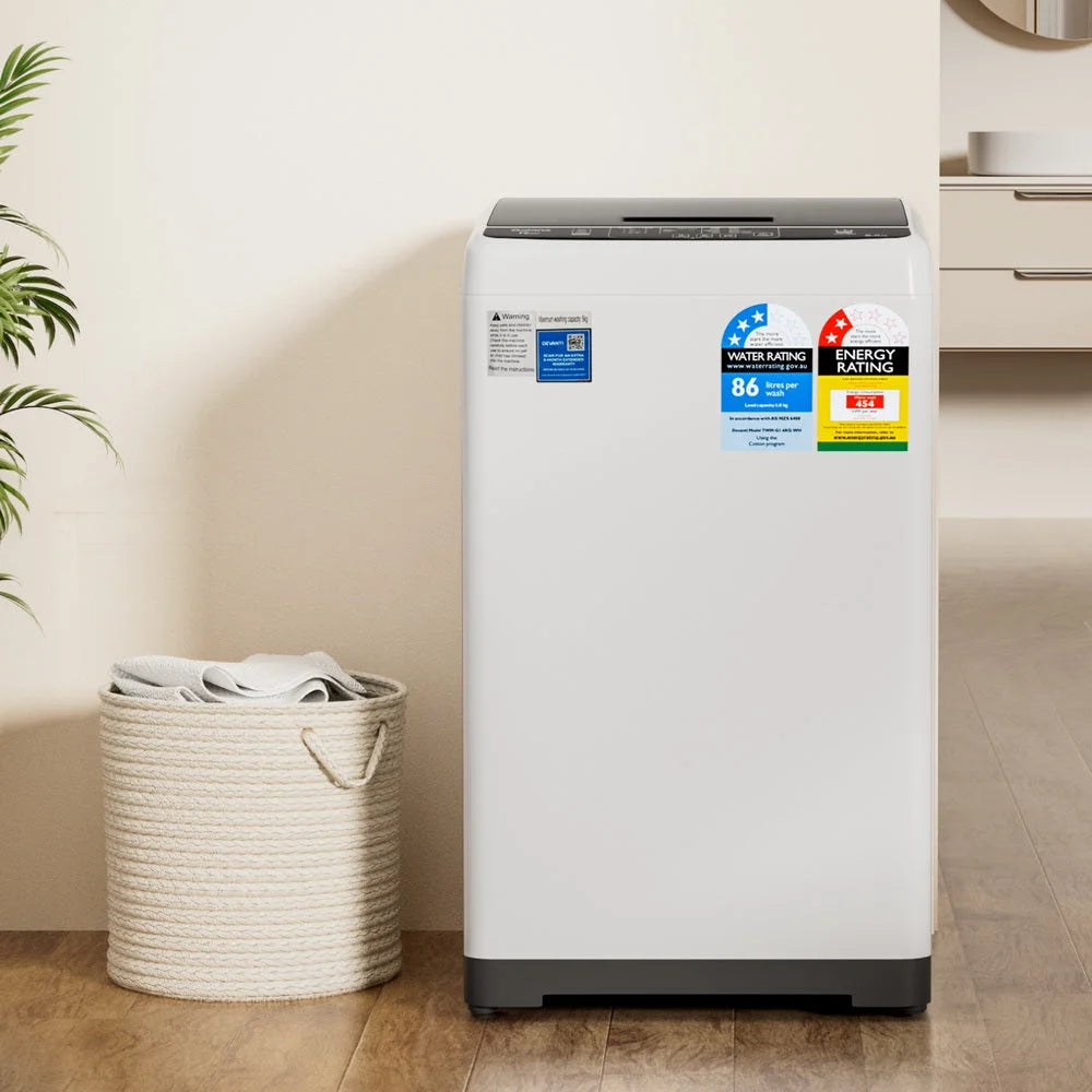Devanti 6kg Top Load Washing Machine White - Appliances >