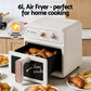 Air Fryer Knob Control 1700W Cream Appliances Kitchen Fryers 6L