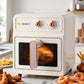 Knob Control 1700W Cream Appliances Kitchen Fryers 6L Air Fryer