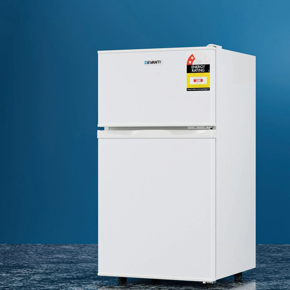 White bar fridge mini with 80l freezer refrigerator appliances