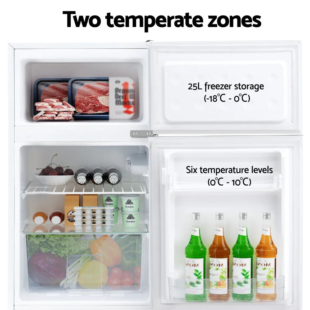Devanti 80L Bar Fridge Mini Freezer Refrigerator White appliances