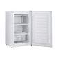 White 81l devanti upright freezer with useful parts and product scale