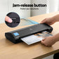 Black laminator with device casing and cable ports