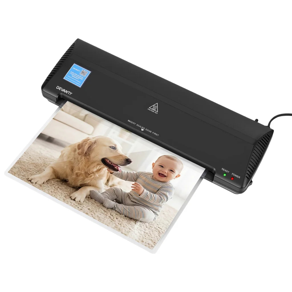 Laminator with audio controls and protective lid