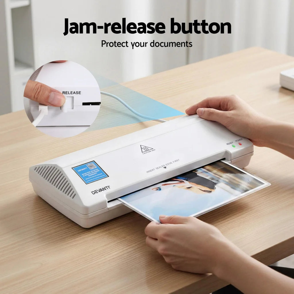 Laminator with clear colour, fittings and storage pieces