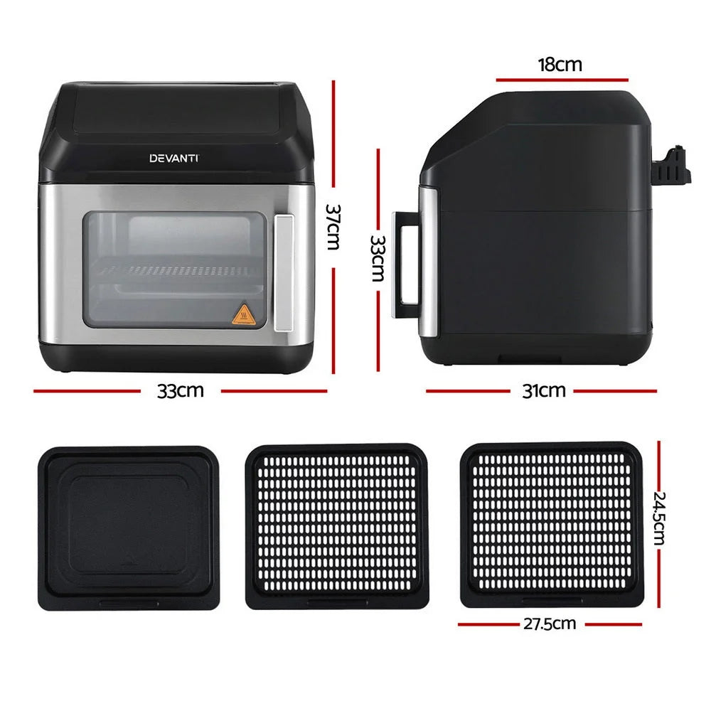 Devanti Air Fryer 13L LCD Fryers Oven - Appliances >