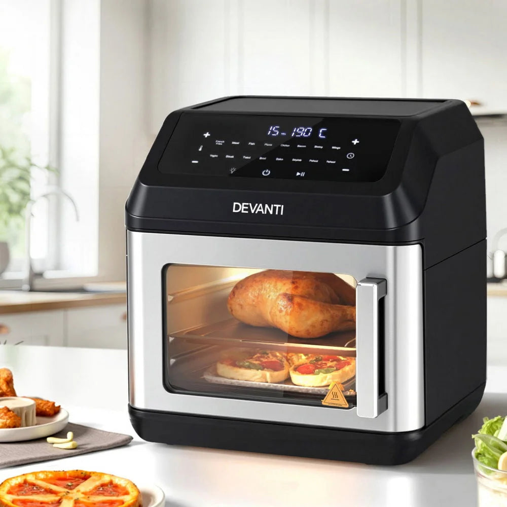 Devanti Air Fryer 13L LCD Fryers Oven - Appliances >