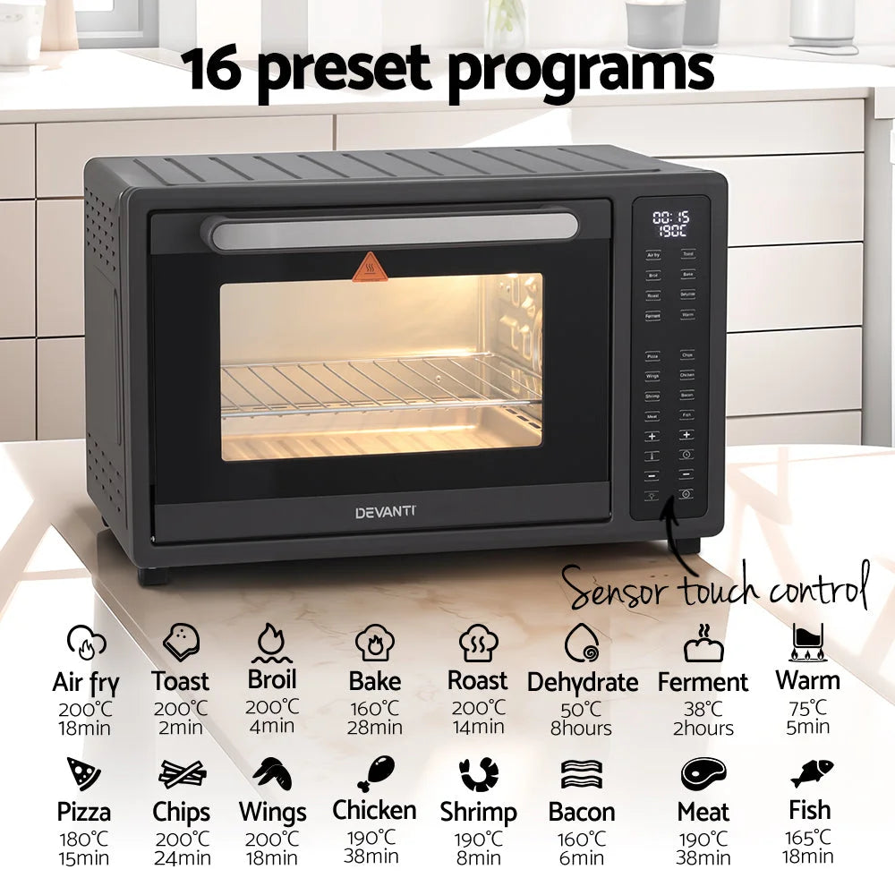 Devanti Air Fryer 32L W/ LCD Touch Oven 1700W - Appliances