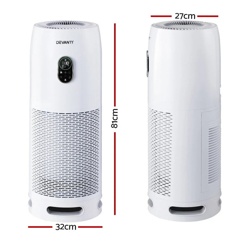 Devanti Air Purifier 4-Layer HEPA Filter White - Appliances