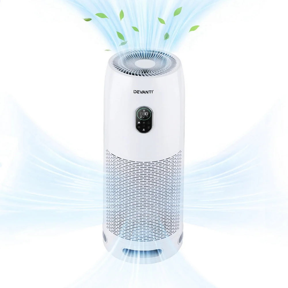 Devanti Air Purifier 4-Layer HEPA Filter White - Appliances