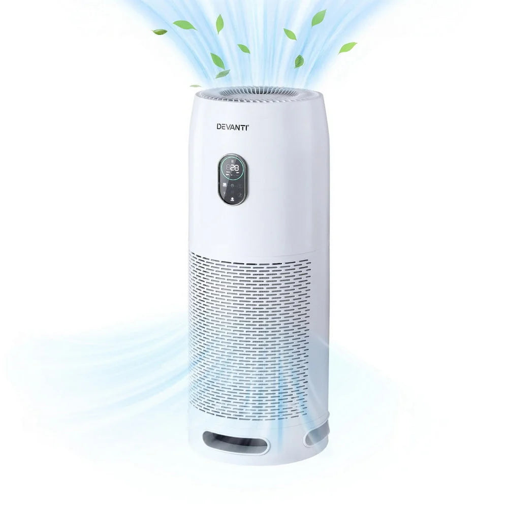 Devanti Air Purifier 4-Layer HEPA Filter White - Appliances