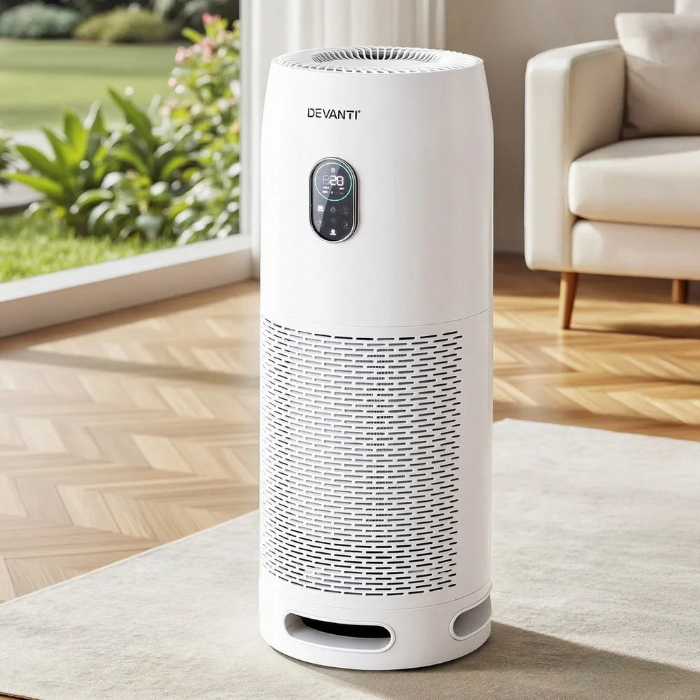 Devanti Air Purifier 4-Layer HEPA Filter White - Appliances