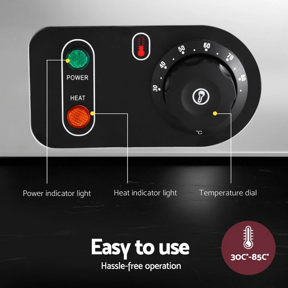 Devanti Commercial Food Warmer Bain Marie 4 Electric Buffet