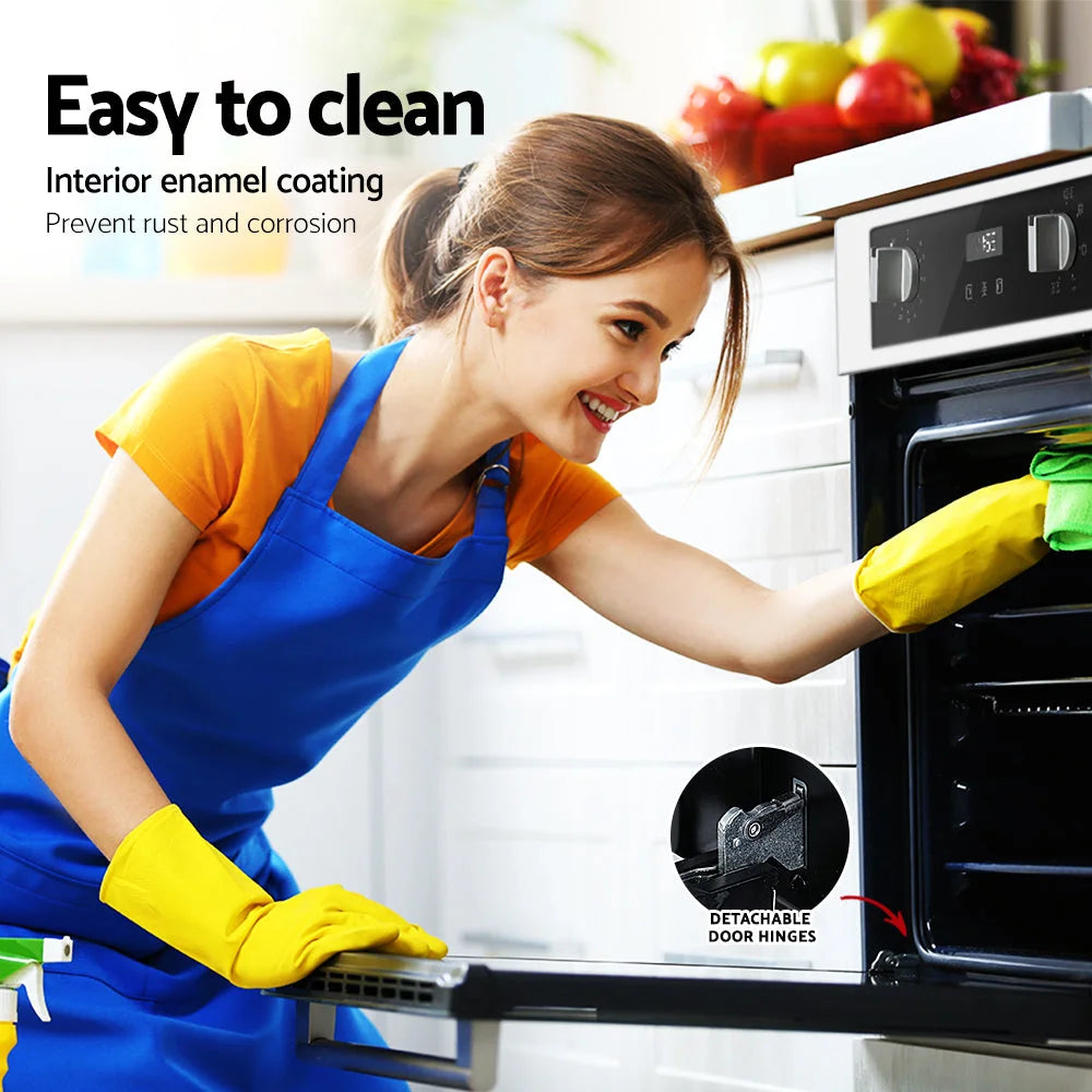 Devanti Electric Built In Wall Oven 80L Convection Grill