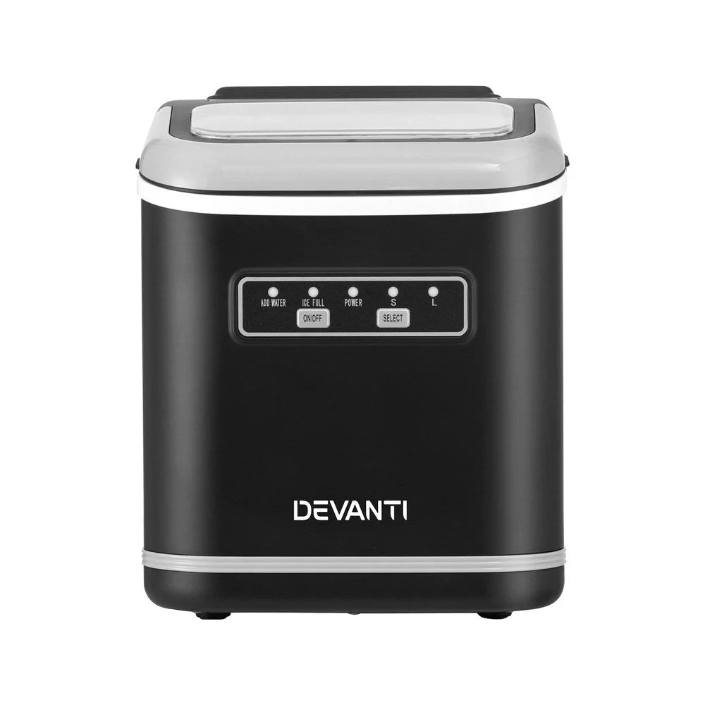 Devanti Ice Maker Machine Portable 12kg Countertop w/Self